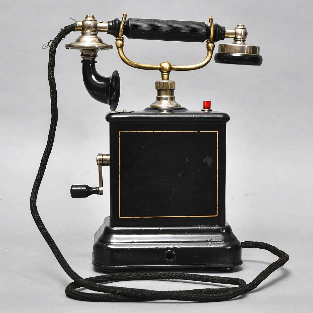 Антикварный Настольный Телефонный аппарат - Телефон «Kjøbenhavns Telefon - KTAS», Дания -1905 год.