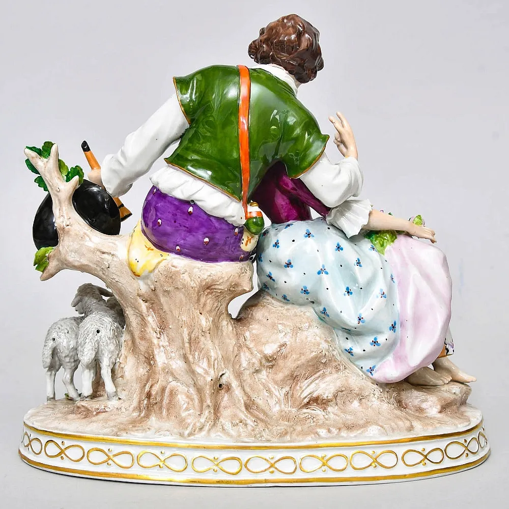 Коллекционная Фарфоровая статуэтка «Любовная пара», SITZENDORF Германия, середина ХХ века.