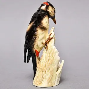 РЕДКАЯ!!! Птица - Фарфоровая Статуэтка «ДЯТЕЛ», GOEBEL Германия - 1972 год.