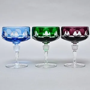 Набор Креманок из Цветного Хрусталя серия «ANTIKA», NACHTMANN Германия, 70 -е годы.