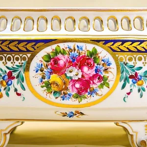 Фарфоровая Ваза - Сухарница -  Конфетница в стиле Ампир, SP Dresden, Германия 50 гг.