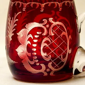 Пивная Кружка «Охота - Косуля», Цветной Хрусталь SCHONBORNER, Германия, 60 гг.