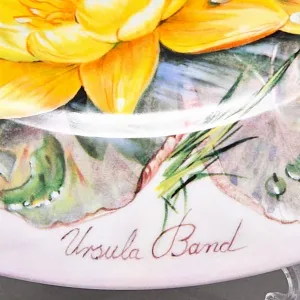 Авторская Фарфоровая Тарелка - Блюдо «Желтая кувшинка Шарлин Строун», Rosenthal Германия - 2001 год.