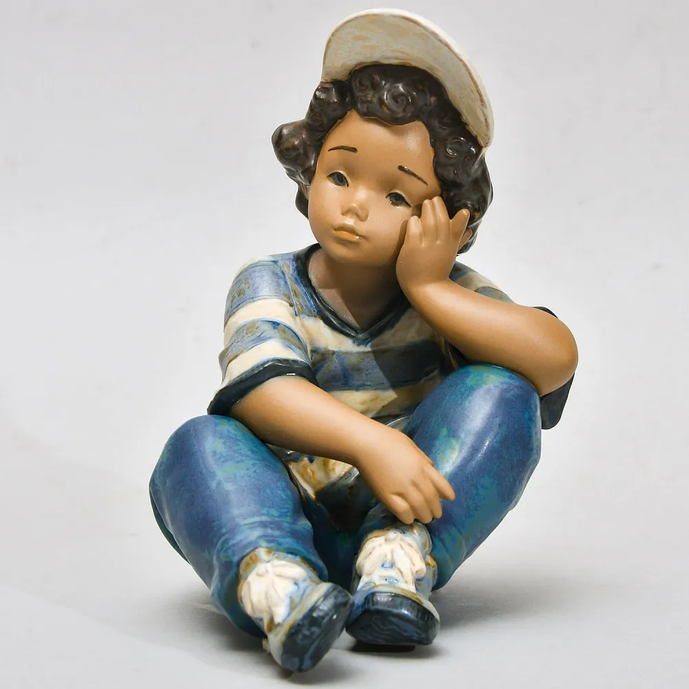 Коллекционная Фарфоровая статуэтка «Длинный день», Lladro серия Грес, Испания.