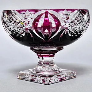 Редкость!!! Роскошная Фруктовница - Хрустальная Ваза на ноге, VAL SAINT LAMBERT, Бельгия -60 гг.