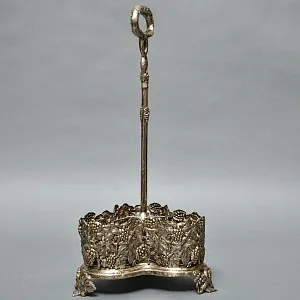 Старинная Винная передача - Подставка для Винных бутылок, Металл Silverpalted, Англия.