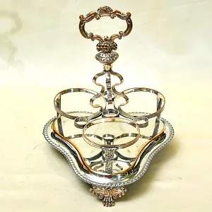 Сервировочная Металлическая Подставка для Винных бутылок, SHEFFIELD Англия середина ХХ века.