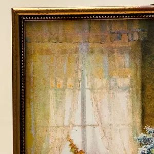 Винтажная Картина - Иллюстрация - Панно «Утро с цветами», Франция. 