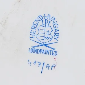 Большое Сервировачное Фарфоровое Блюдо «APPONYI PURPUR», HEREND, Венгрия.