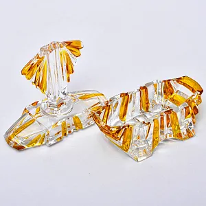 Коллекционная Шкатулка из Цветного Хрусталя, Германия 60 -е годы ХХ века.