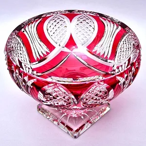 Редкость!!! Большая Фруктовница - Хрустальная Ваза на ноге, VAL SAINT LAMBERT, Бельгия -60 гг.