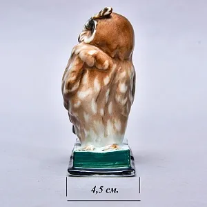 Коллекционная Фарфоровая статуэтка «Птица - Мудрая Сова», Karl Ens Германия, первая половина ХХ века.