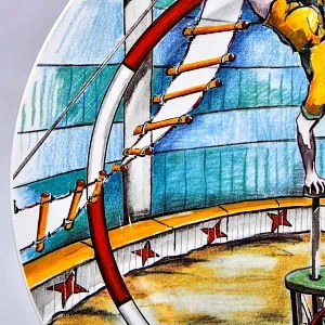 Коллекционная Фарфоровая Тарелка - Блюдо из коллекции «ЦИРК» - «Жонглер - Акробат», Villeroy&Boch Германия.