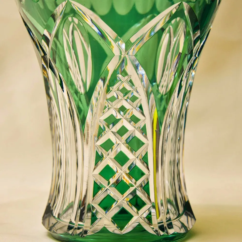Коллекционная Ваза для цветов, цветной хрусталь, VAL SAINT LAMBERT, Бельгия.