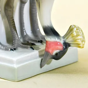 Коллекционная Фарфоровая статуэтка "Птицы. Венценосные журавли", Германия первая половина ХХ века.