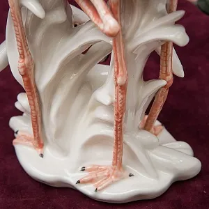 Птицы - Фарфоровая статуэтка «ПАРА ФЛАМИНГО», Карл Энс / Karl Ens,  Германия, 50-е годы ХХ века.