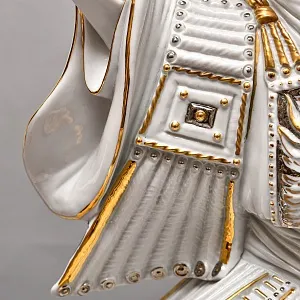 Большая Авторская Фарфоровая статуэтка «Самурай - Путь Воина», Ahura Италия, 80-е годы ХХ века.