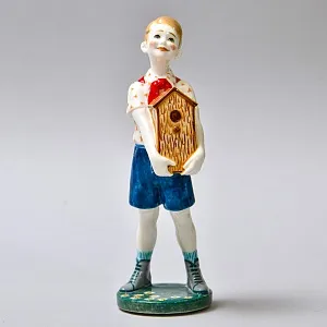 Авторская Коллекционная Фарфоровая Статуэтка «Пионер со скворечником», Россия.