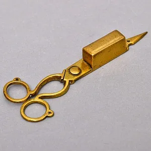 Старинные Латунные Ножницы для удаления огарков на свечах, Франция конец XIX века.