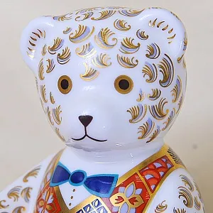 Коллекционное Пресс - Папье, Фарфоровая Статуэтка «МЕДВЕЖОНОК ТЕДДИ», Royal Crown Derby, Англия.