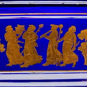 Большая Хрустальная Ваза «Танец - Jupiter. Dance De Flore», VAL SAINT LAMBERT (Вал Сант Ламберт) Бельгия.