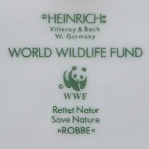 Коллекционная Рельефная Тарелка «ТЮЛЕНИ» Фарфор, Villeroy&Boch Германия -1981 год.