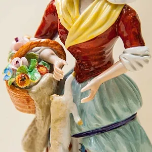 Парные Фарфоровые статуэтки «Сельская Ярмарка» Н-22см. SITZENDORF, Германия - 50гг..