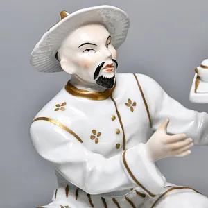Коллекционная Фарфоровая статуэтка «Китайцы - Чайная церемония», SITZENDORF Германия, 50-е гг.
