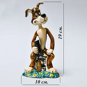 Авторская Коллекционная Фарфоровая Статуэтка «Пес Шарик», Россия.