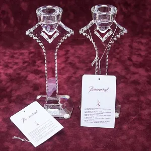 Пара Хрустальных Подсвечников БАККАРА / BACCARAT, Фрация, 70 -е годы ХХ века.