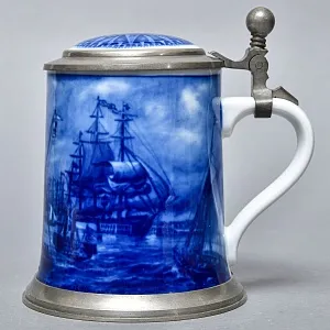 Коллекционная Пивная Кружка «Прибытие почтового парохода», фарфор, Berlin Design Германия -1978 год.