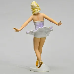 Коллекционная Фарфоровая статуэтка «Танцовщица в cиреневом», FASOLD & STAUCH Германия, 60-е годы ХХ века.