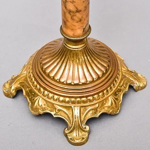 Антикварная  Керосиновая Лампа «Цветочная Гирлянда», Kosmos - Brenner, Франция начало ХХ века.