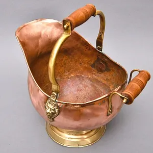 Большой Классический Медный Зольник или Кашпо, Англия середина ХХ века!