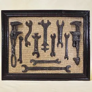 Коллекционное Панно - Картина «Старинные Антикварные Слесарные Инструменты», Россия XIX век. 