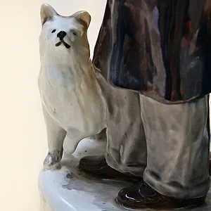 Большая Коллекционная статуэтка «Друзья птиц», Фаянс ЗиК Конаково, СССР - 1955 год.