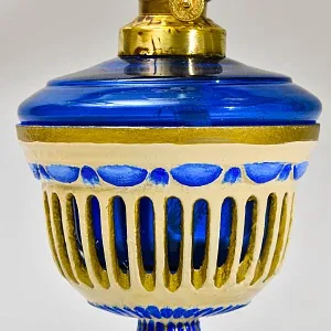 Старинная Лампа Керосиновая «ПРОВАНС» Металл / Стекло, первая половина ХХ века.