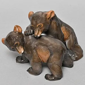 Редкая Коллекционная Фарфоровая статуэтка «Медвежата - игры», , ROSENTHAL Германия -1957 год.