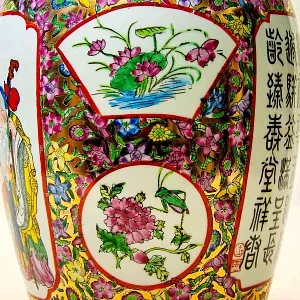 Винтажная Фарфоровая Ваза «КИТАЙСКИЕ МУДРЕЦЫ», Н -36см, Старый Китай -70-е годы ХХ века.