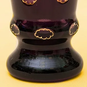 Коллекционная Кубок - Ваза, Цветочная Эмалевая роспись, Хрусталь Ernst Wittig, Германия  40-е годы ХХ века.