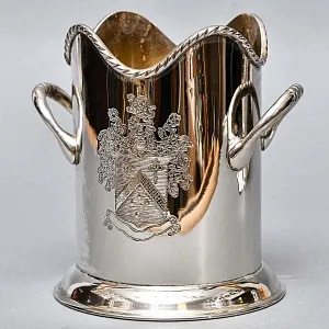 Сервировочная Подставка для Бутылок - Бутылочная передача Silverpalted Металл, SHEFFIELD Англия. 