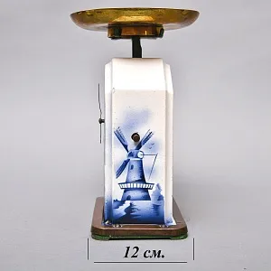 Антикварные Кухонные Весы в Фарфоровом корпусе Gloriosa, Голландия начало ХХ века.