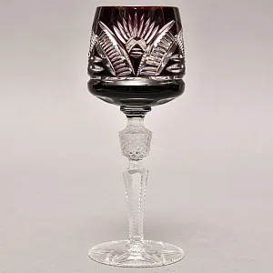 Хрустальный Бокал для вина серия «IMPERIAL» аметистового цвета, JOSEPHINENHUTTE Германия, 50-е годы ХХ века.