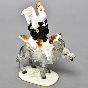Авторская Фарфоровая Статуэтка «Бременские музыканты», Hutschenreuther, Германия 70-е гг.