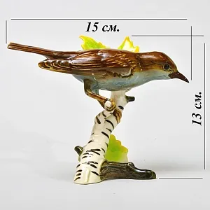 Коллекционная Фарфоровая статуэтка «Птица на березовой ветке», Goebel Германия 1972 - 1979 годы.