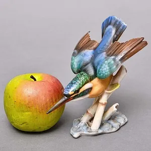 Фарфоровая Статуэтка «Птица - Зимородок», Hutschenreuther Германия, 1955 - 1968 годы.