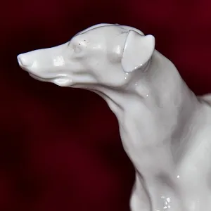 Редкость! Антикварная Фарфоровая Статуэтка «Собака. Арабская Борзая Слюги», Nymphenburg Германия.