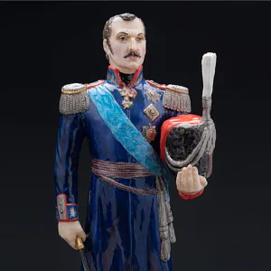 Коллекционная Авторская Статуэтка «Генералы Отечественной Войны 1812 года - Платов М.И.», фарфор, Россия. 