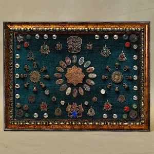 Коллекционное Панно - Картина «Старинные Элементы Украшения одежды», Россия конец XIX - начало ХХ века.