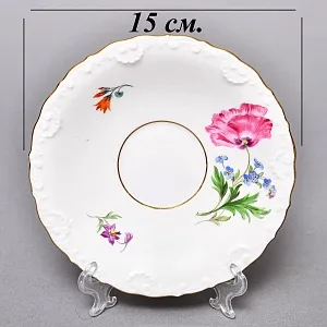 Чайный набор «Мейсенский букет» на 6 персон, Фарфор MEISSEN Германия, 1924 - 1934 годы. 